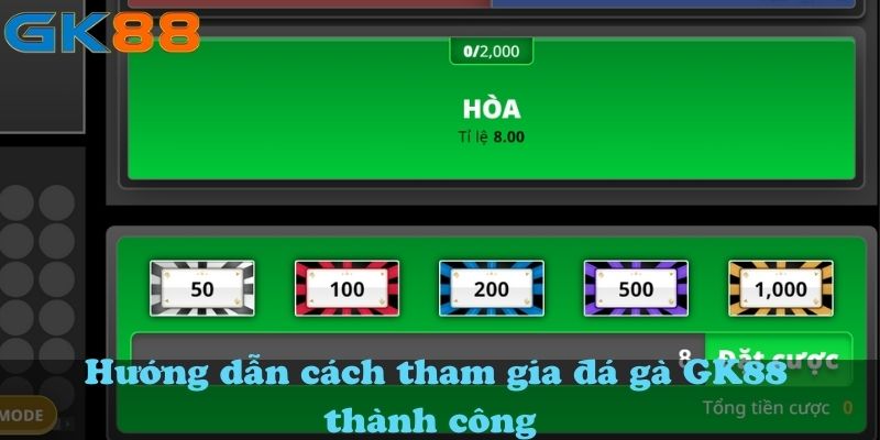Hướng dẫn cách tham gia đá gà GK88 thành công